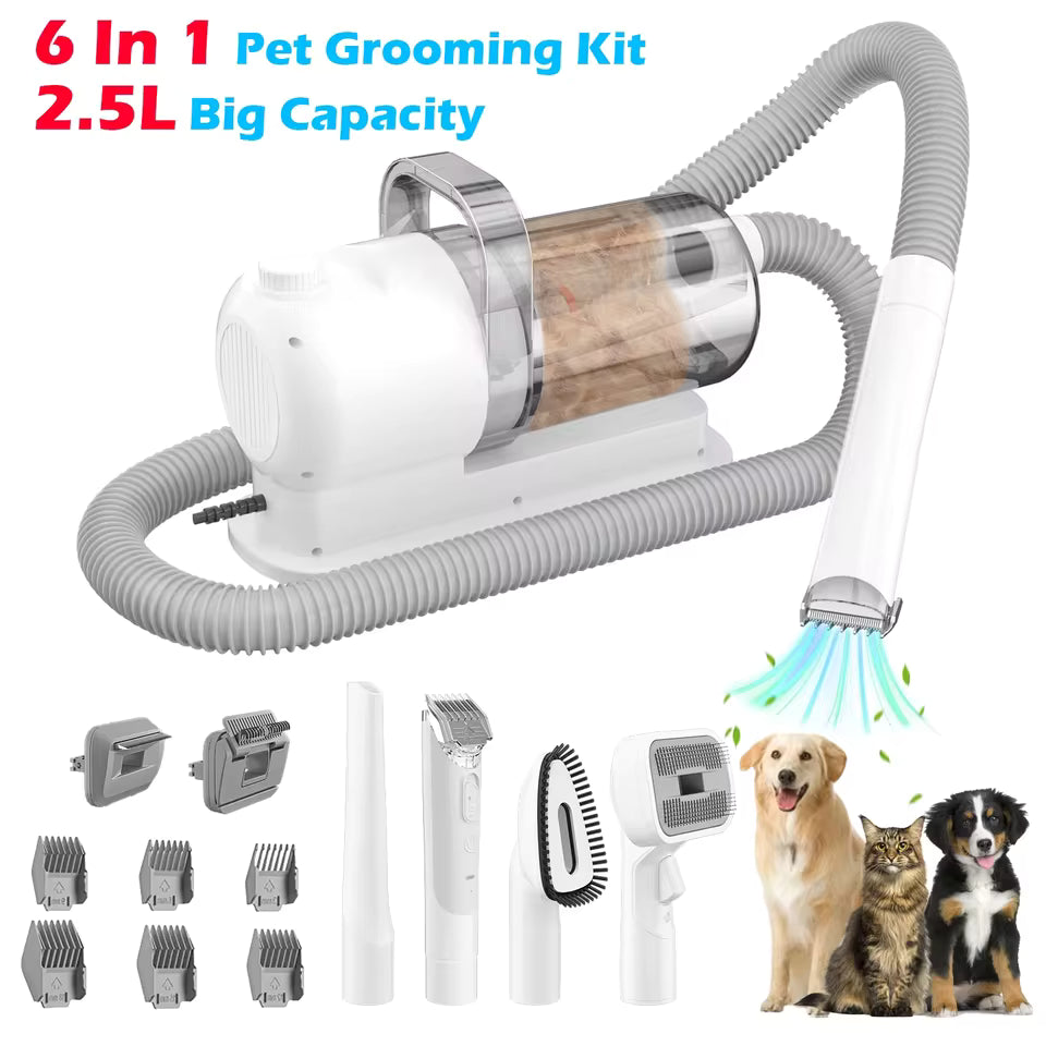 Petzio™ FurMaster Pro 6-in-1 Kita Pet Grooming Vacuum Kit