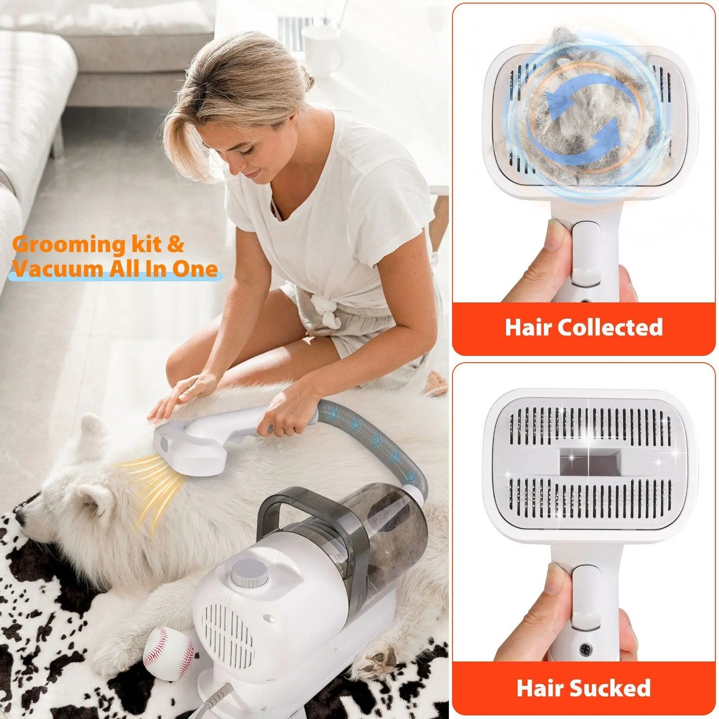 Petzio™ FurMaster Pro 6-in-1 Kita Pet Grooming Vacuum Kit