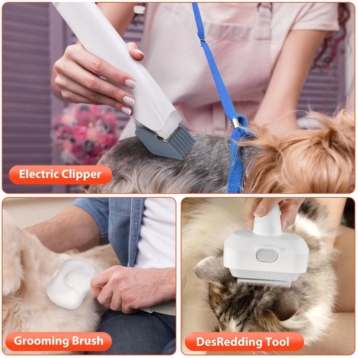Petzio™ FurMaster Pro 6-in-1 Kita Pet Grooming Vacuum Kit